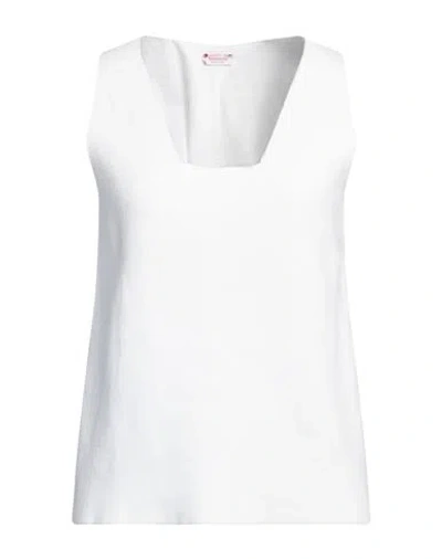 Rossopuro Woman Top Ivory Size S Cotton, Polyester, Elastane In White