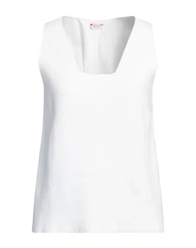 Rossopuro Woman Top Ivory Size Xxl Cotton, Polyester, Elastane In White