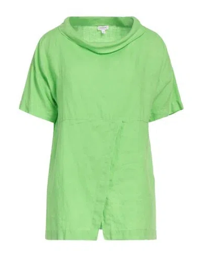 Rossopuro Woman Blouse Light Green Size S Linen