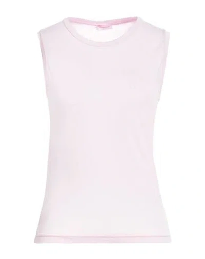 ROSSOPURO ROSSOPURO WOMAN TOP LIGHT PINK SIZE L MODAL, POLYAMIDE