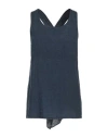 Rossopuro Woman Top Midnight Blue Size S Linen