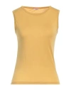 Rossopuro Woman T-shirt Marigold Size S Modal, Polyamide In Yellow