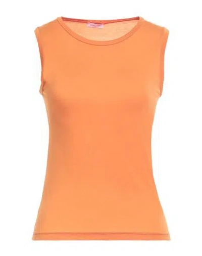 Rossopuro Woman Top Orange Size M Modal, Polyamide