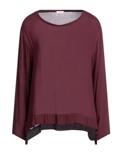 Rossopuro Woman Top Plum Size S Viscose In Purple