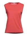 Rossopuro Woman T-shirt Brick Size L Modal, Polyamide In Red