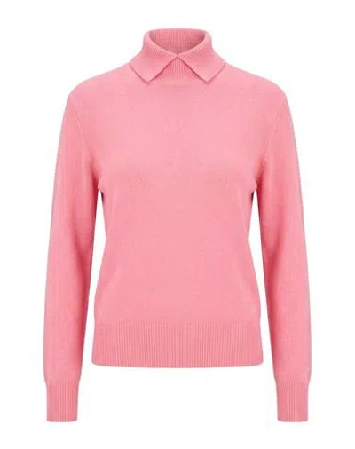 Rossopuro Woman Turtleneck Pink Size M Wool, Cashmere