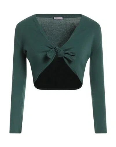 ROSSOPURO ROSSOPURO WOMAN WRAP CARDIGANS DARK GREEN SIZE 6 COTTON, POLYESTER
