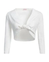 Rossopuro Woman Wrap Cardigans White Size 8 Cotton, Polyester