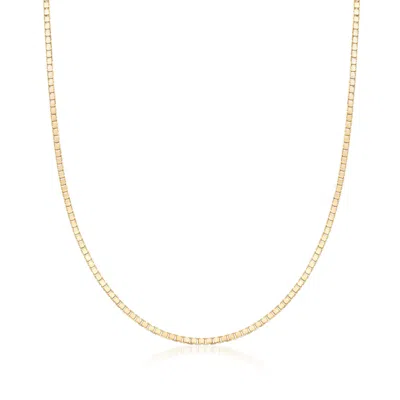 Ross-simons 0.8mm 14kt Yellow Gold Box-chain Necklace