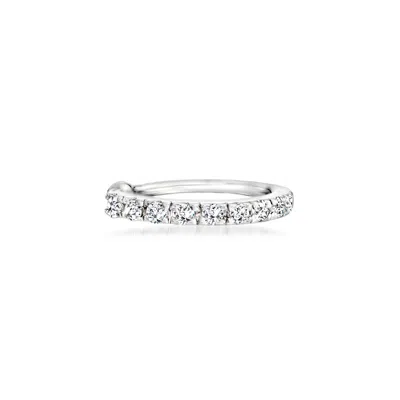 Ross-simons .10 Ct. T.w. Diamond Ear Cuff In Sterling Silver