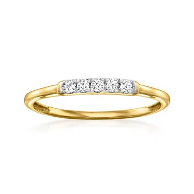 Ross-simons .10 Ct. T.w. Diamond Five-stone Ring In 10kt Yellow Gold