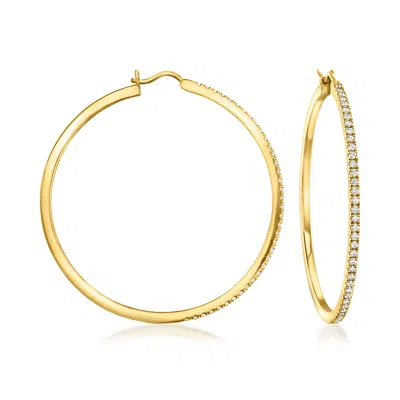 Ross-simons 1.00 Ct. T.w. Lab Grown Diamond Hoop Earrings In 18kt Gold Over Sterling