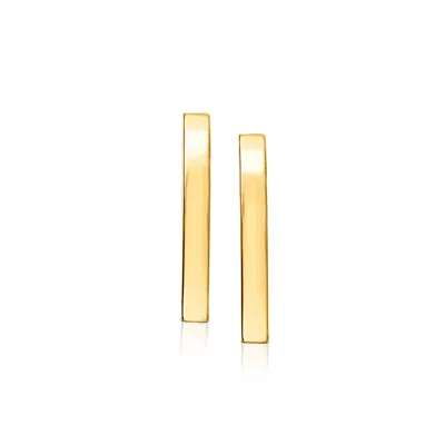 Ross-simons 10kt Yellow Gold Bar Stud Earrings