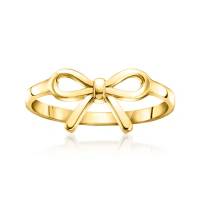 Ross-simons 10kt Yellow Gold Bow Ring
