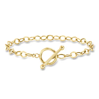 Ross-simons 10kt Yellow Gold Cable-link Toggle Bracelet
