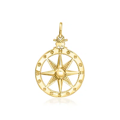 Ross-simons 10kt Yellow Gold Compass Pendant
