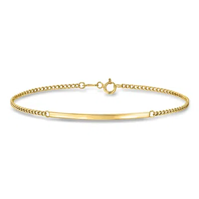 Ross-simons 10kt Yellow Gold Curb-link Bar Bracelet