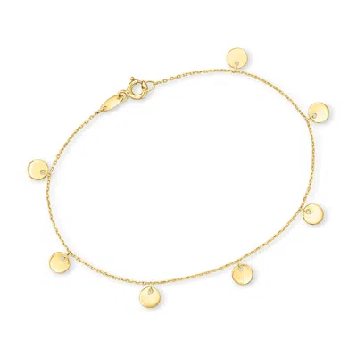 Ross-simons 10kt Yellow Gold Disc Station Bracelet