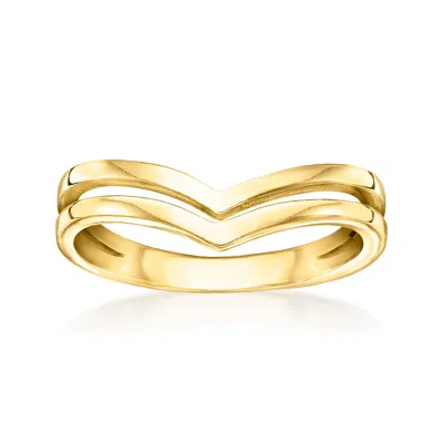 Ross-simons 10kt Yellow Gold Double V Ring