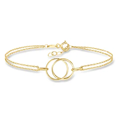 Ross-simons 10kt Yellow Gold Double-circle Bracelet