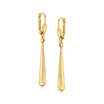 Ross-simons 10kt Yellow Gold Elongated Teardrop Earrings