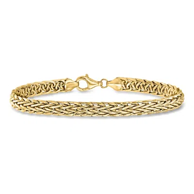 Ross-simons 10kt Yellow Gold Flat Wheat-chain Bracelet