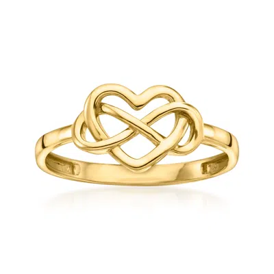 Ross-simons 10kt Yellow Gold Infinity Heart Ring