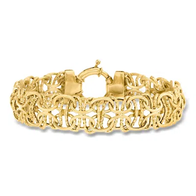 Ross-simons 10kt Yellow Gold Interlocking-link Bracelet