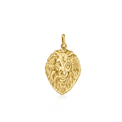 Ross-simons 10kt Yellow Gold Lion Head Pendant