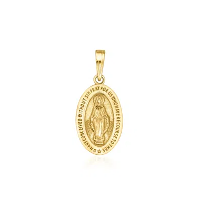 Ross-simons 10kt Yellow Gold Miraculous Medal Pendant
