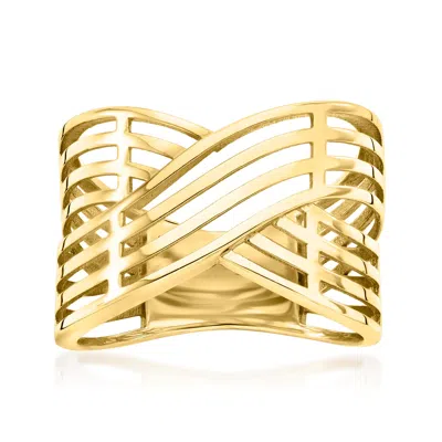 Ross-simons 10kt Yellow Gold Multi-row Crisscross Ring