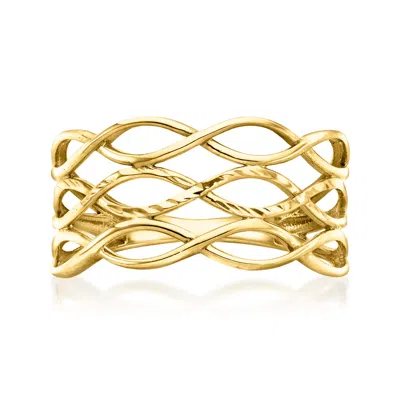 Ross-simons 10kt Yellow Gold Open-space Wave Ring