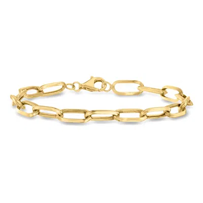Ross-simons 10kt Yellow Gold Paper Clip Link Bracelet