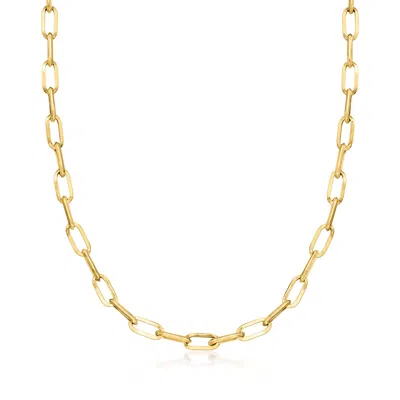 Ross-simons 10kt Yellow Gold Paper Clip Link Necklace