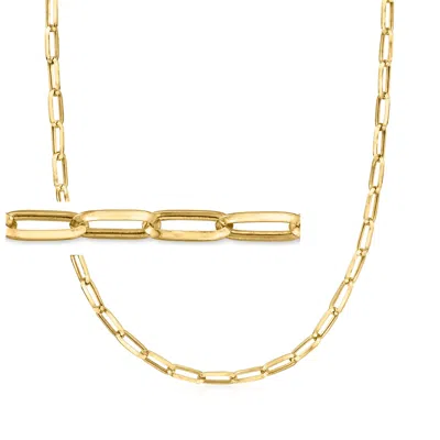 Ross-simons 10kt Yellow Gold Paper Clip Link Necklace