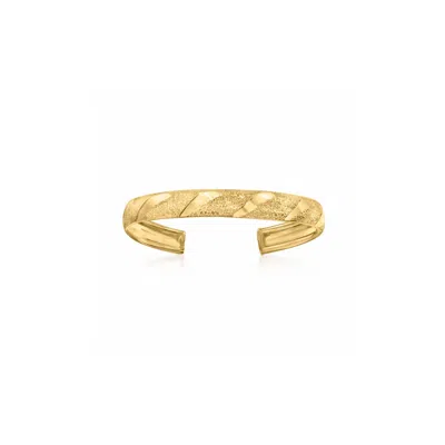 Ross-simons 10kt Yellow Gold Striped Toe Ring