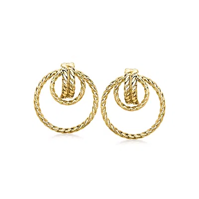 Ross-simons 10kt Yellow Gold Twisted Double-circle Earrings
