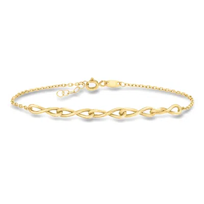 Ross-simons 10kt Yellow Gold Twisted Infinity-link Bracelet