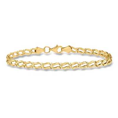 Ross-simons 10kt Yellow Gold Wavy-link Bracelet