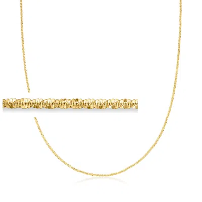 Ross-simons 1.2mm 10kt Yellow Gold Adjustable Sparkle-chain Necklace