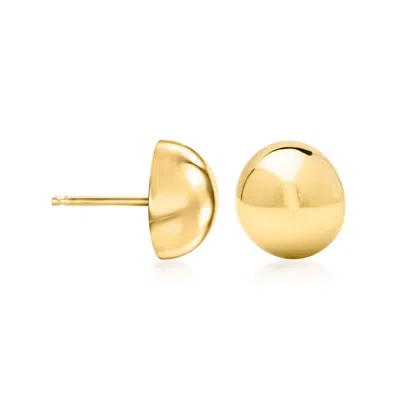 Ross-simons 12mm 14kt Yellow Gold Domed Button Earrings