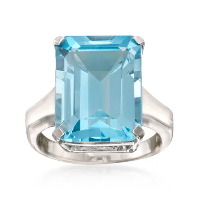Ross-simons 13.00 Carat Sky Blue Topaz Ring In Sterling Silver