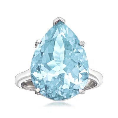 Ross-simons 13.00 Carat Sky Blue Topaz Ring In Sterling Silver