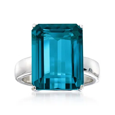 Ross-simons 14.00 Carat London Blue Topaz Ring In Sterling Silver
