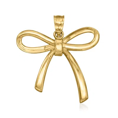 Ross-simons 14kt Yellow Gold Bow Pendant