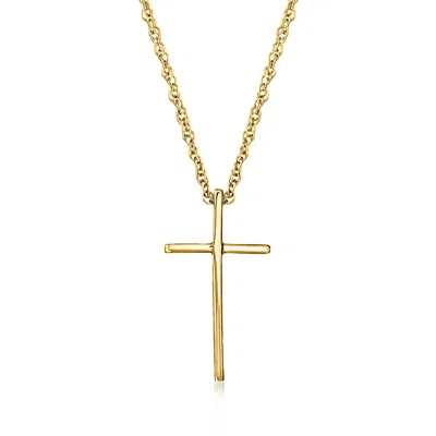 Ross-simons 14kt Yellow Gold Cross Necklace