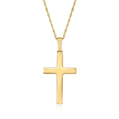 Ross-simons 14kt Yellow Gold Cross Pendant Necklace