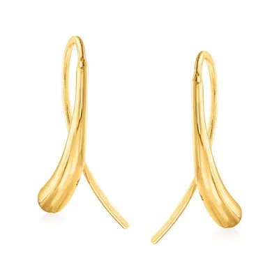 Ross-simons 14kt Yellow Gold Elongated Teardrop Earrings