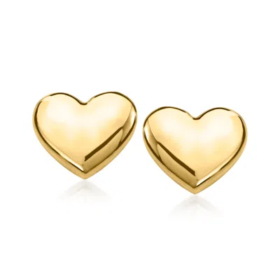 Ross-simons 14kt Yellow Gold Puffed Heart Earrings