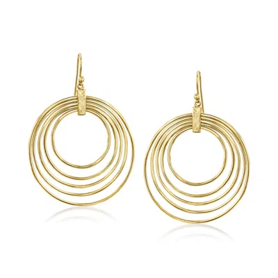 Ross-simons 14kt Yellow Gold-plated Multi-circle Drop Earrings